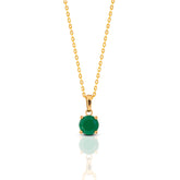 Green Onyx Gold Necklace 18K